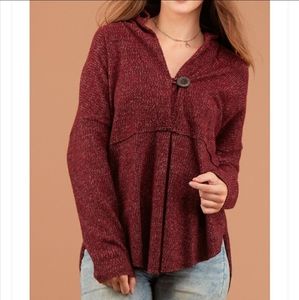 FLASH SALE🔥Soft Burgundy Button Pullover